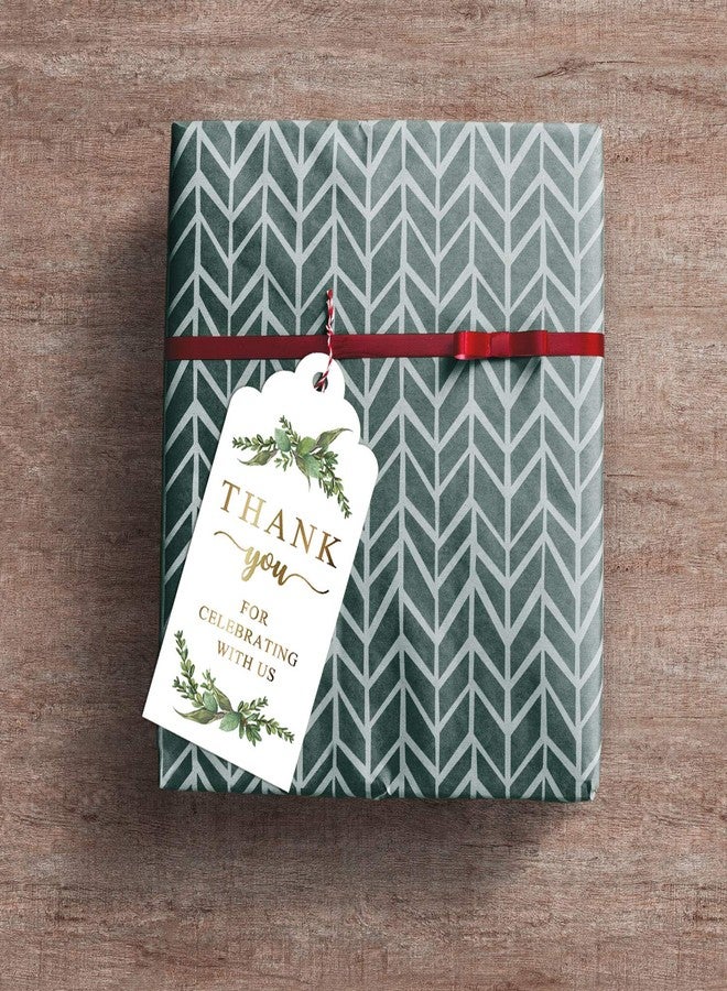 Mr.Mug Greenery Gold Gift Tags - 100pcs, Perfect for Baby Showers, Birthdays, Weddings & Bridal Showers, Includes 100ft Natural Jute Twine - Image 5